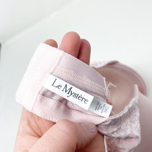 Le Mystere Plunge Safari T-Shirt Bra Underwire Soft Shell Pink Size 34C - Picture 5 of 7